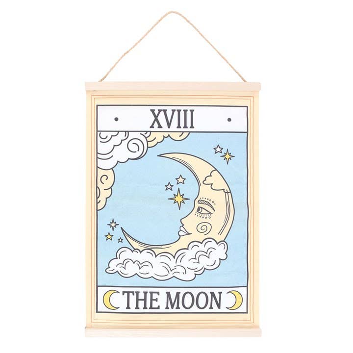 The Moon Vintage Tarot Card Wall Hanging