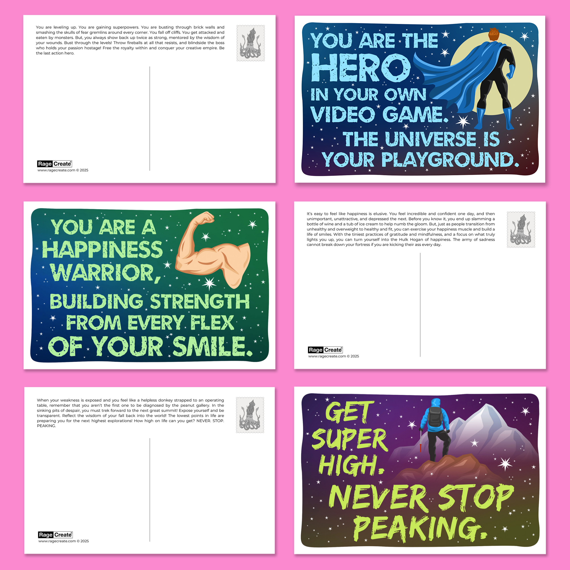Sweet-Ass Affirmations Postcards Maniac Pack (22 Cards)