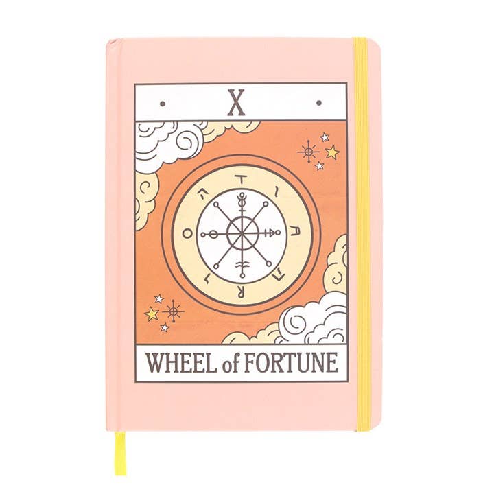 The Wheel of Fortune Vintage Tarot Card A5 Notebook