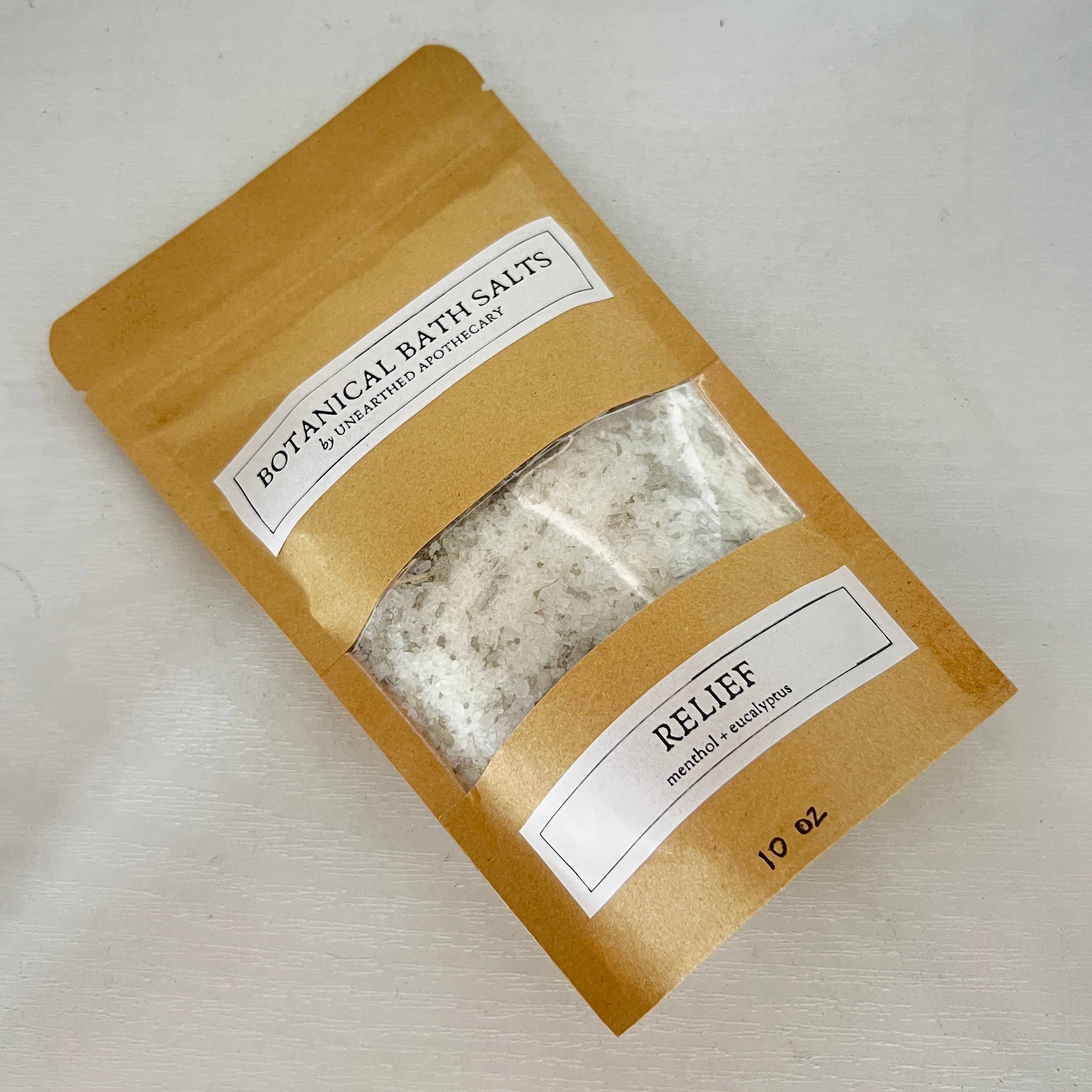 Relief - Menthol Eucalyptus Bath Salts | Cold and Flu |10 oz