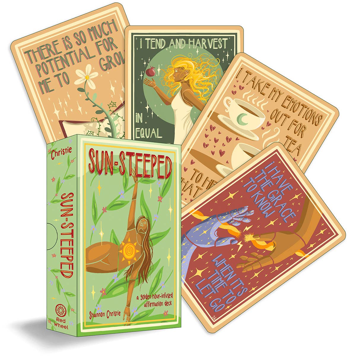 Sun-Steeped: Affirmation Deck: 54 Cards & Guidebook