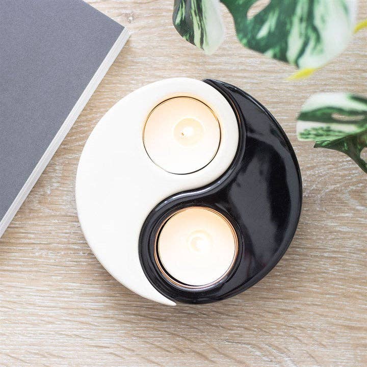Yin Yang 2-Piece Tealight Candle Holder