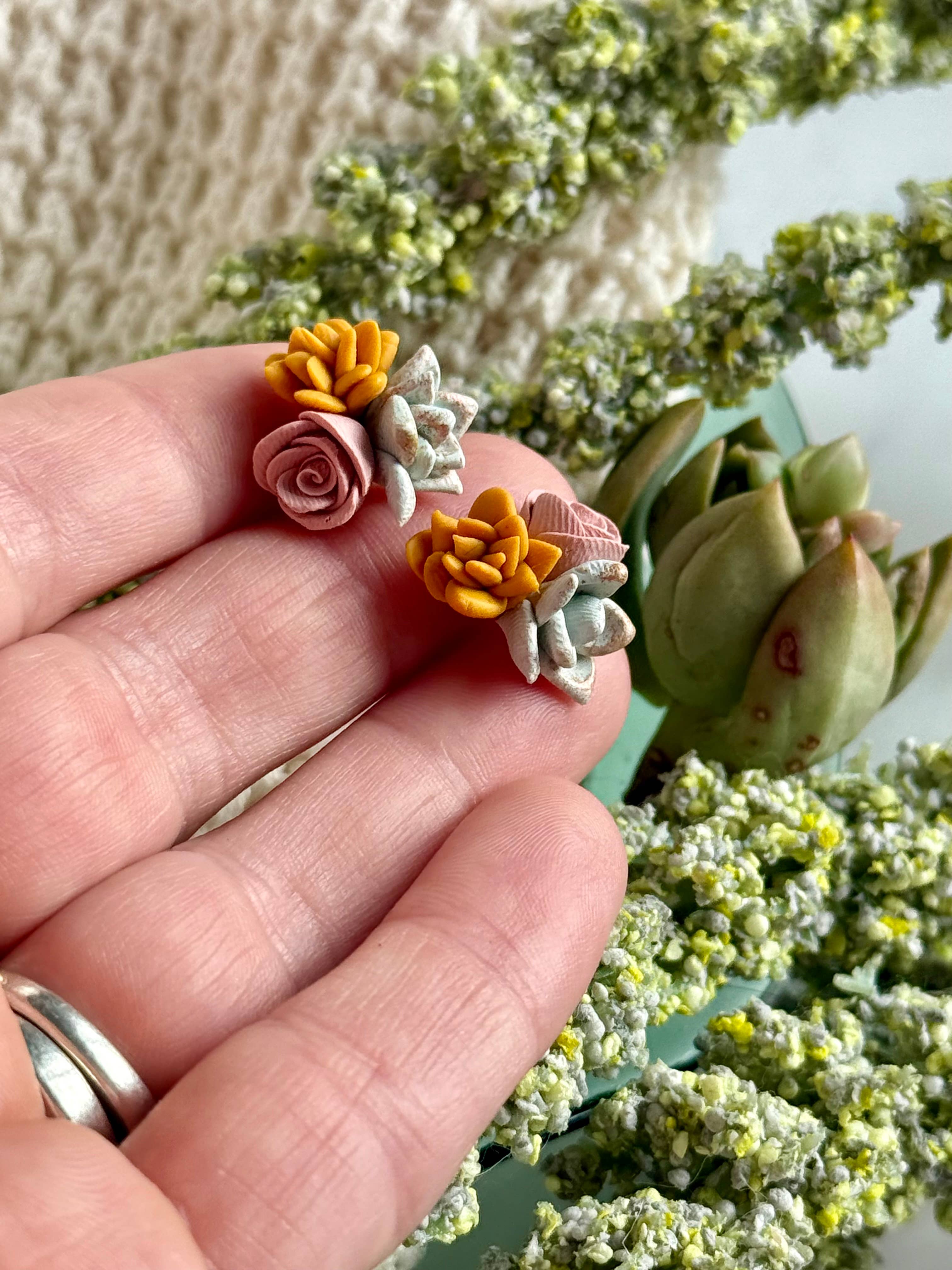 Floral Bunch Stud