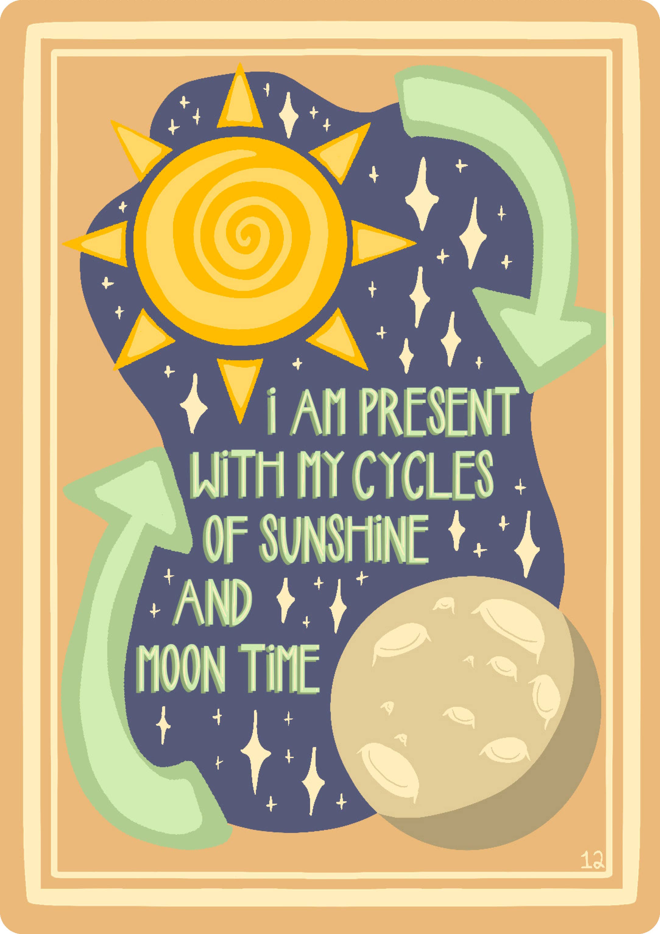 Sun-Steeped: Affirmation Deck: 54 Cards & Guidebook