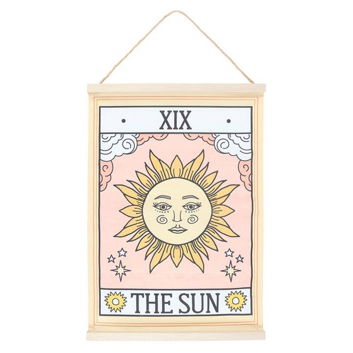 The Sun Vintage Tarot Card Wall Hanging