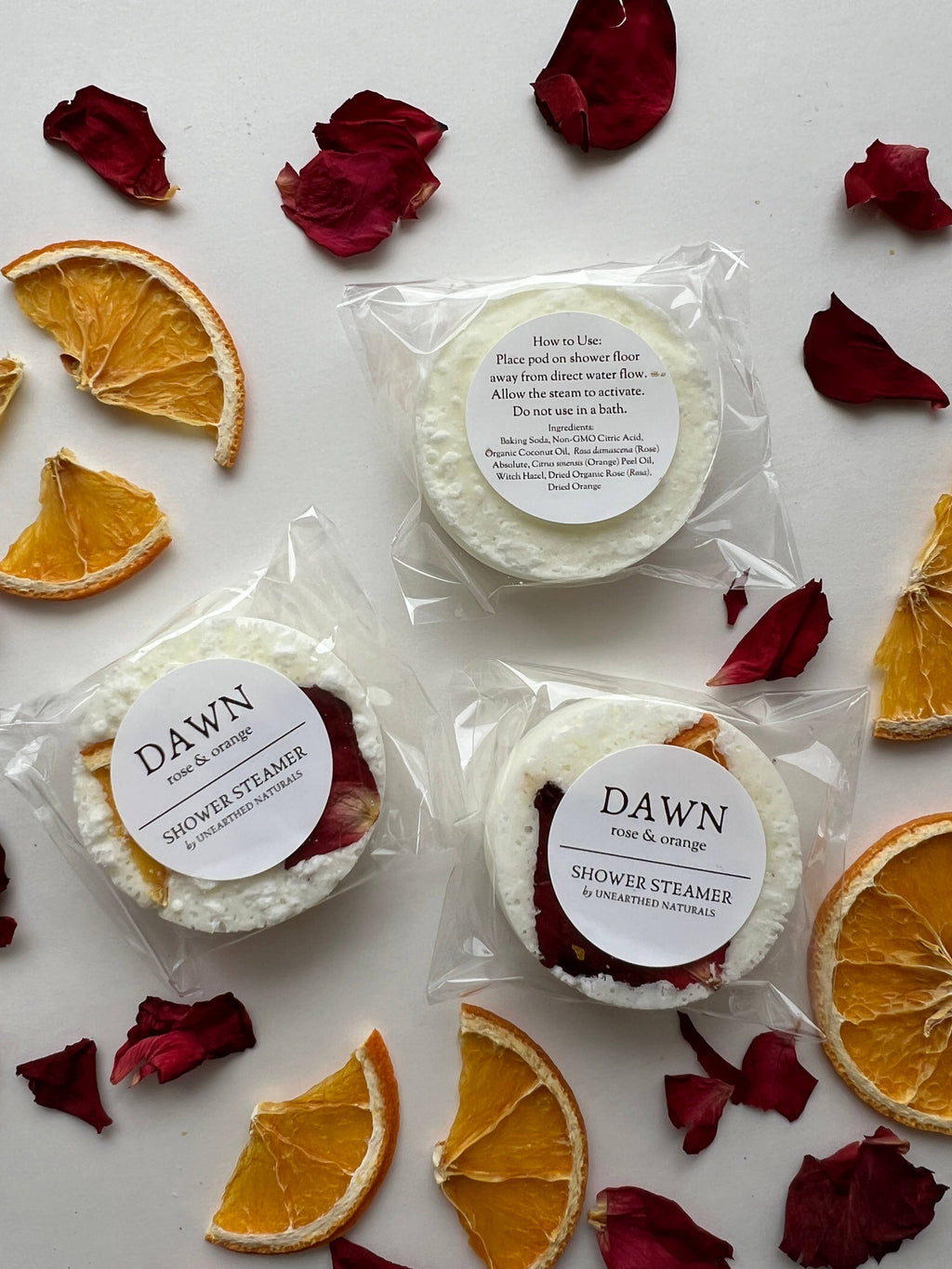 Dawn - Rose & Orange Shower Steamer | Botanical Long Lasting