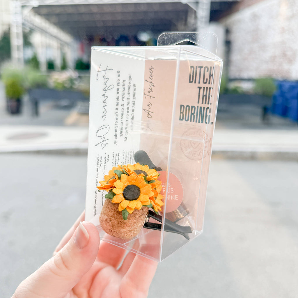 Sunflower Vent Clip Car Air Freshener Diffuser (Reusable): *Falling Leaves*