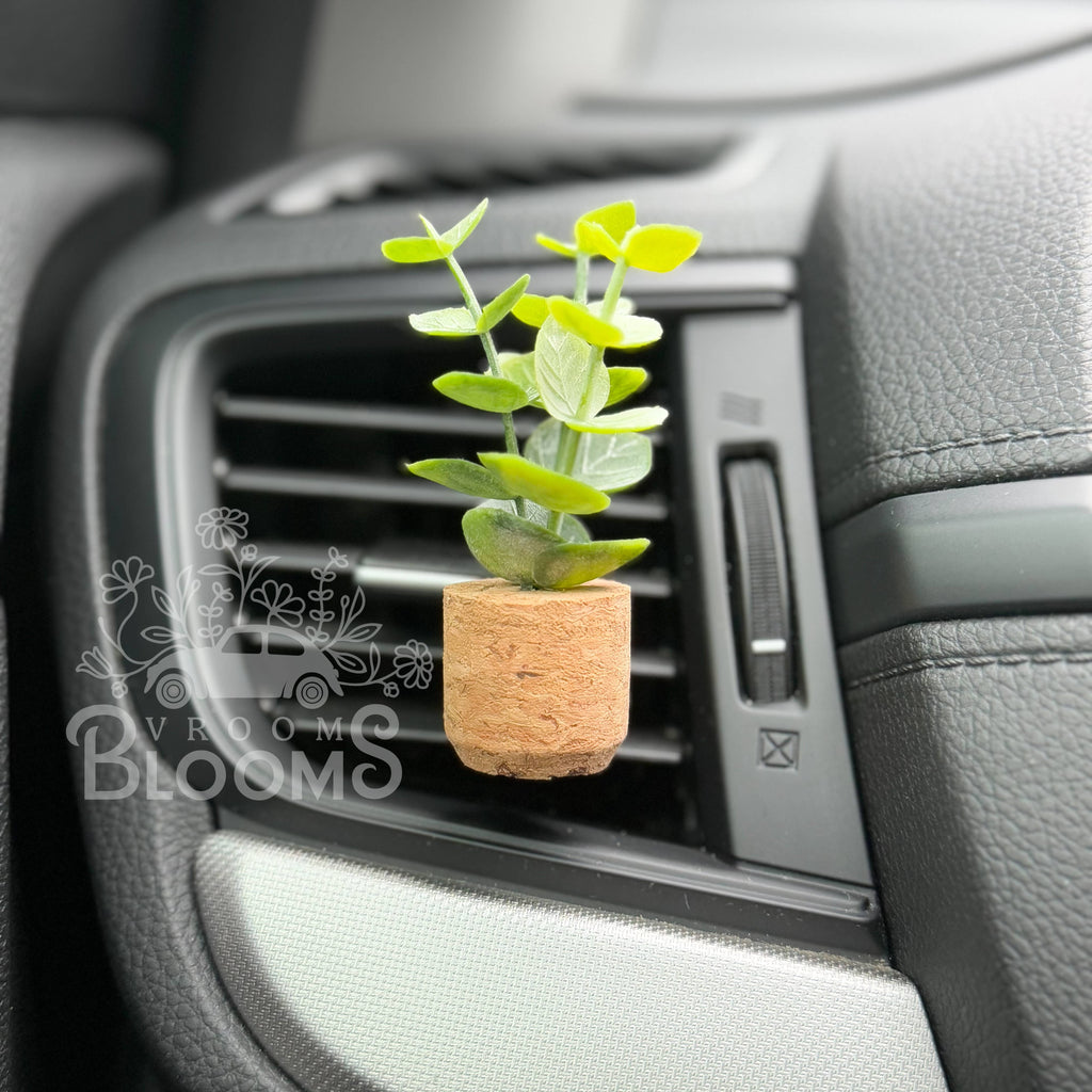 Eucalyptus Plant Vent Clip Car Air Freshener (Reusable): Eucalyptus & Peppermint