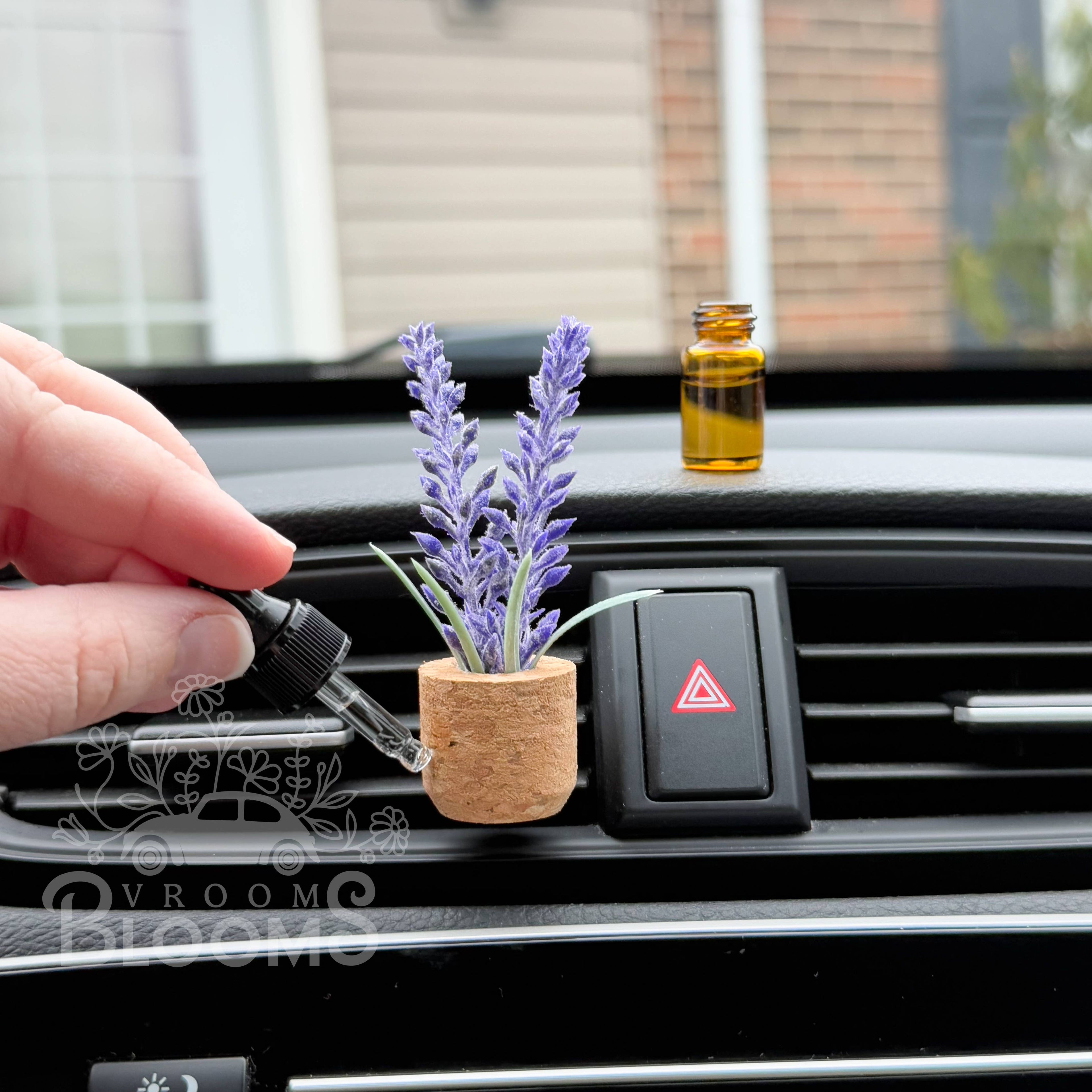 Lavender Flower Vent Clip Car Air Freshener (Reusable): Lavender