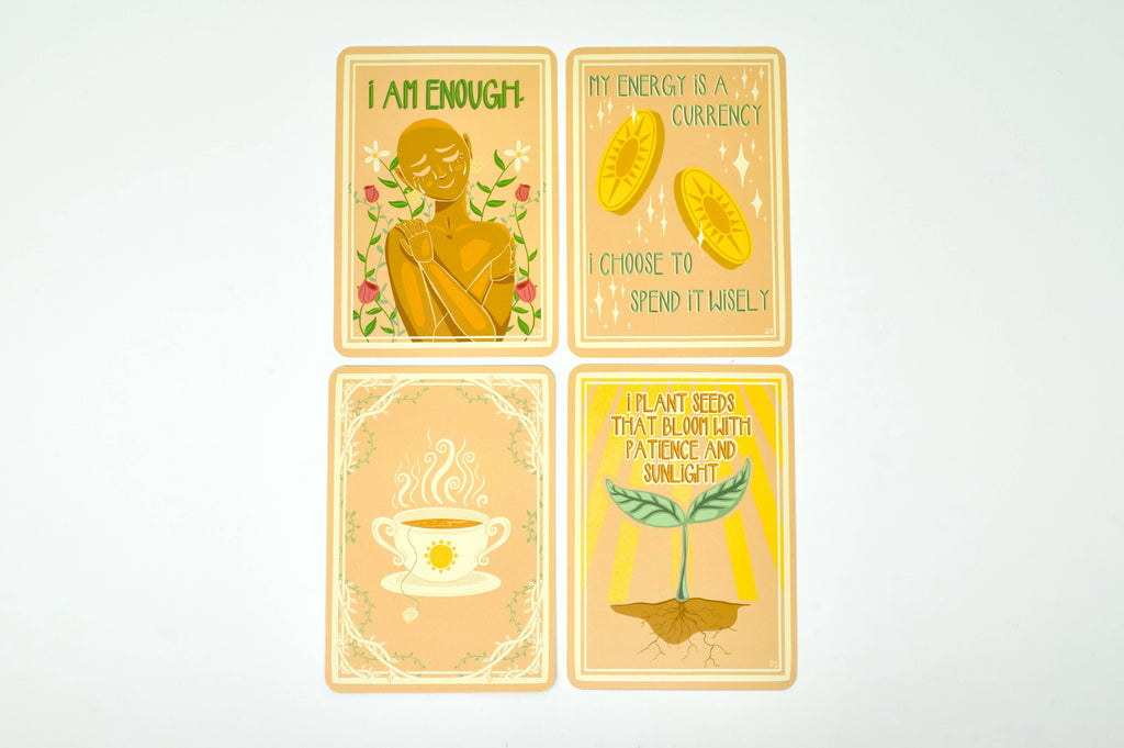 Sun-Steeped: Affirmation Deck: 54 Cards & Guidebook