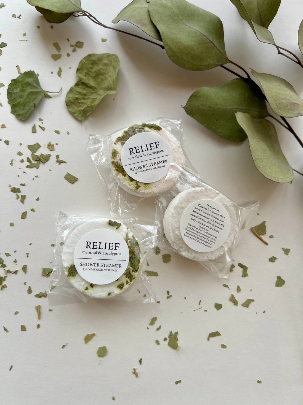 Relief - Menthol & Eucalyptus Shower Steamers | Aromatherapy