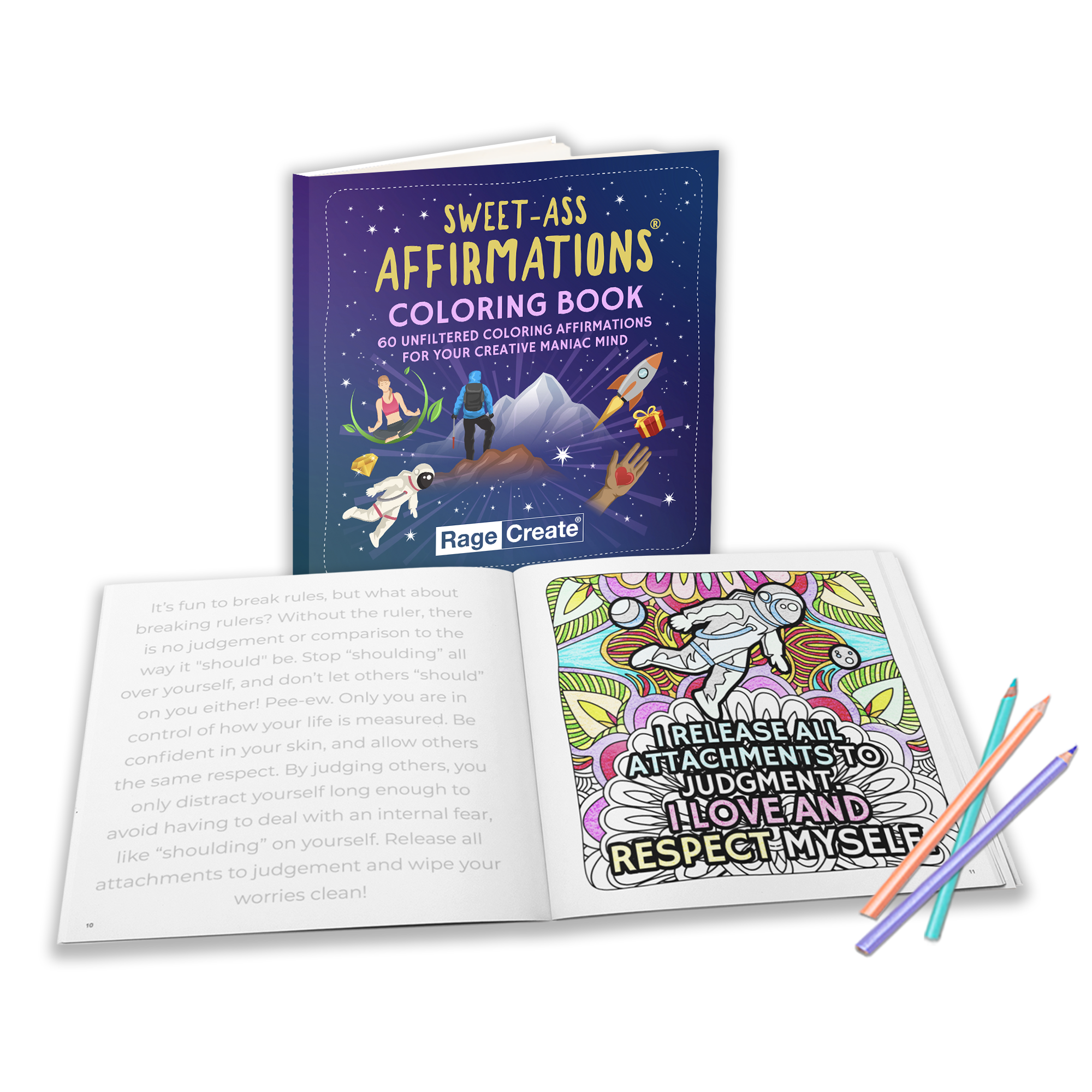 Sweet-Ass Affirmations Coloring Book