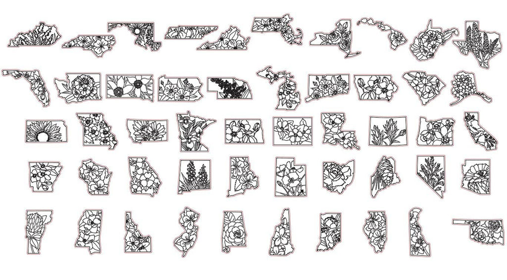 State Flower Keychains | Wood Engraved State Flower : Tennessee