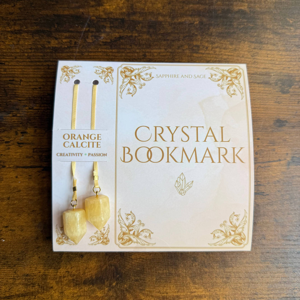 Crystal Bookmark – Orange Calcite