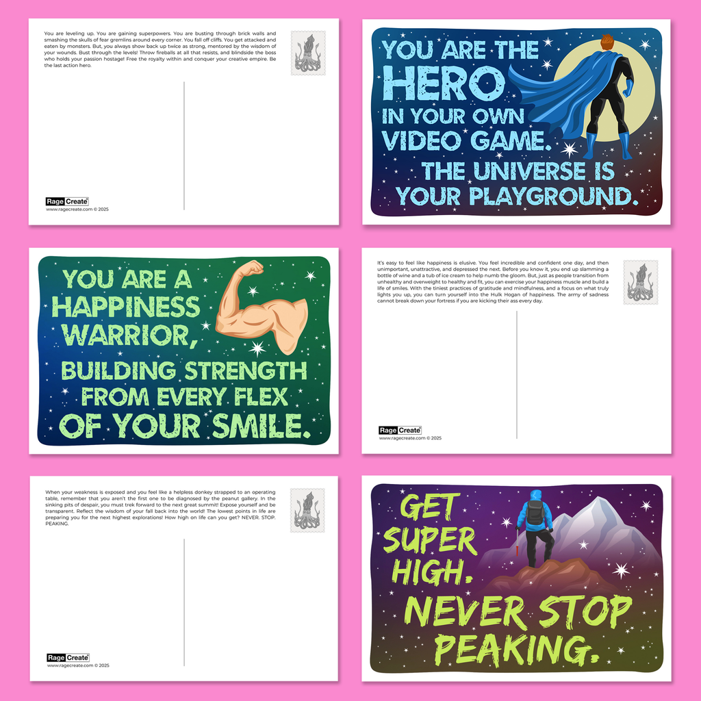Sweet-Ass Affirmations Postcards Maniac Pack (22 Cards)