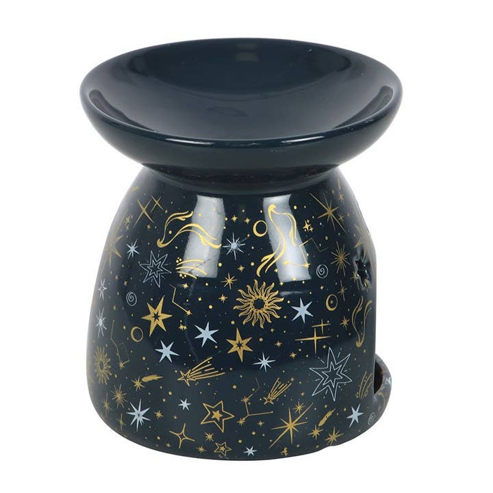 Blue Starry Night Celestial Oil Burner and Wax Warmer