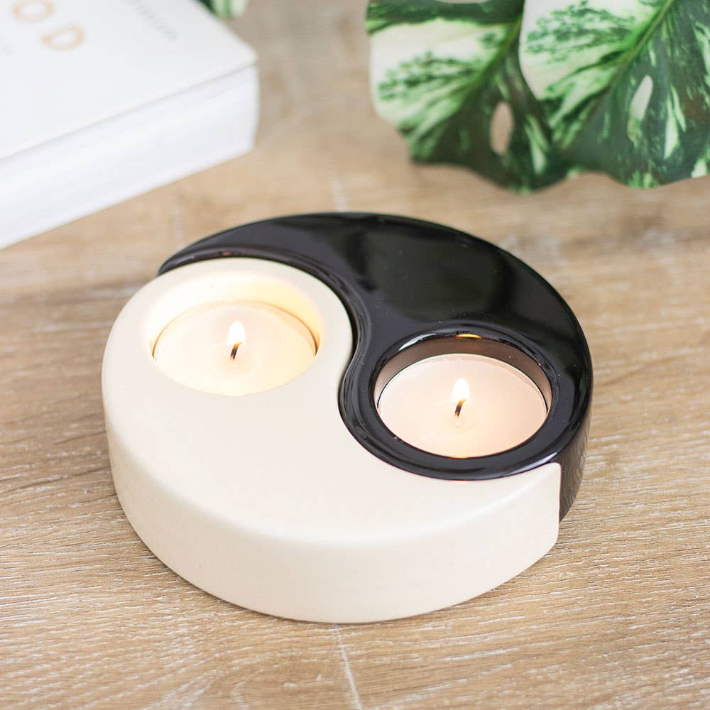 Yin Yang 2-Piece Tealight Candle Holder
