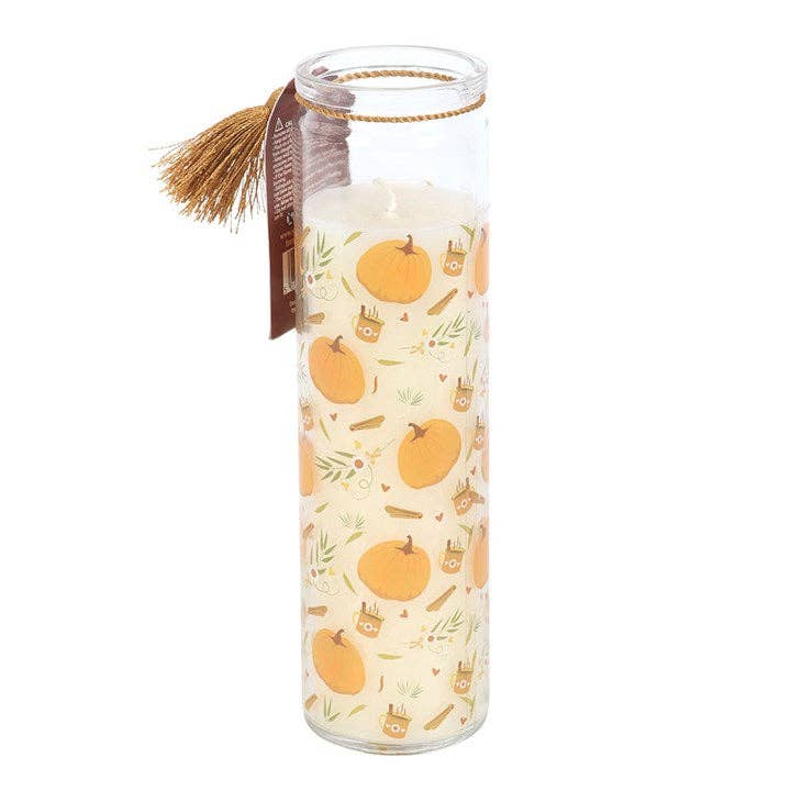 Autumn Pumpkin Print Tube Candle