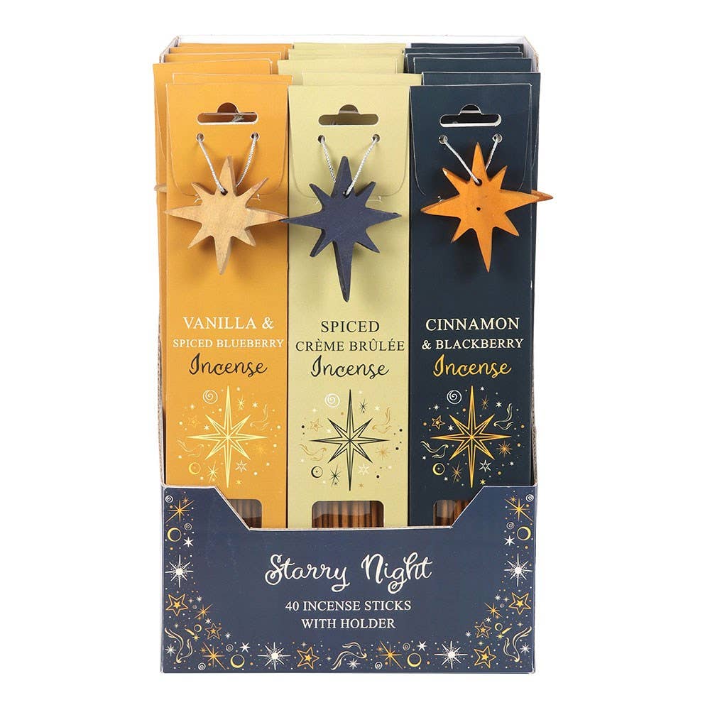 Set of 18 Starry Night Incense Stick Gift Sets in Display