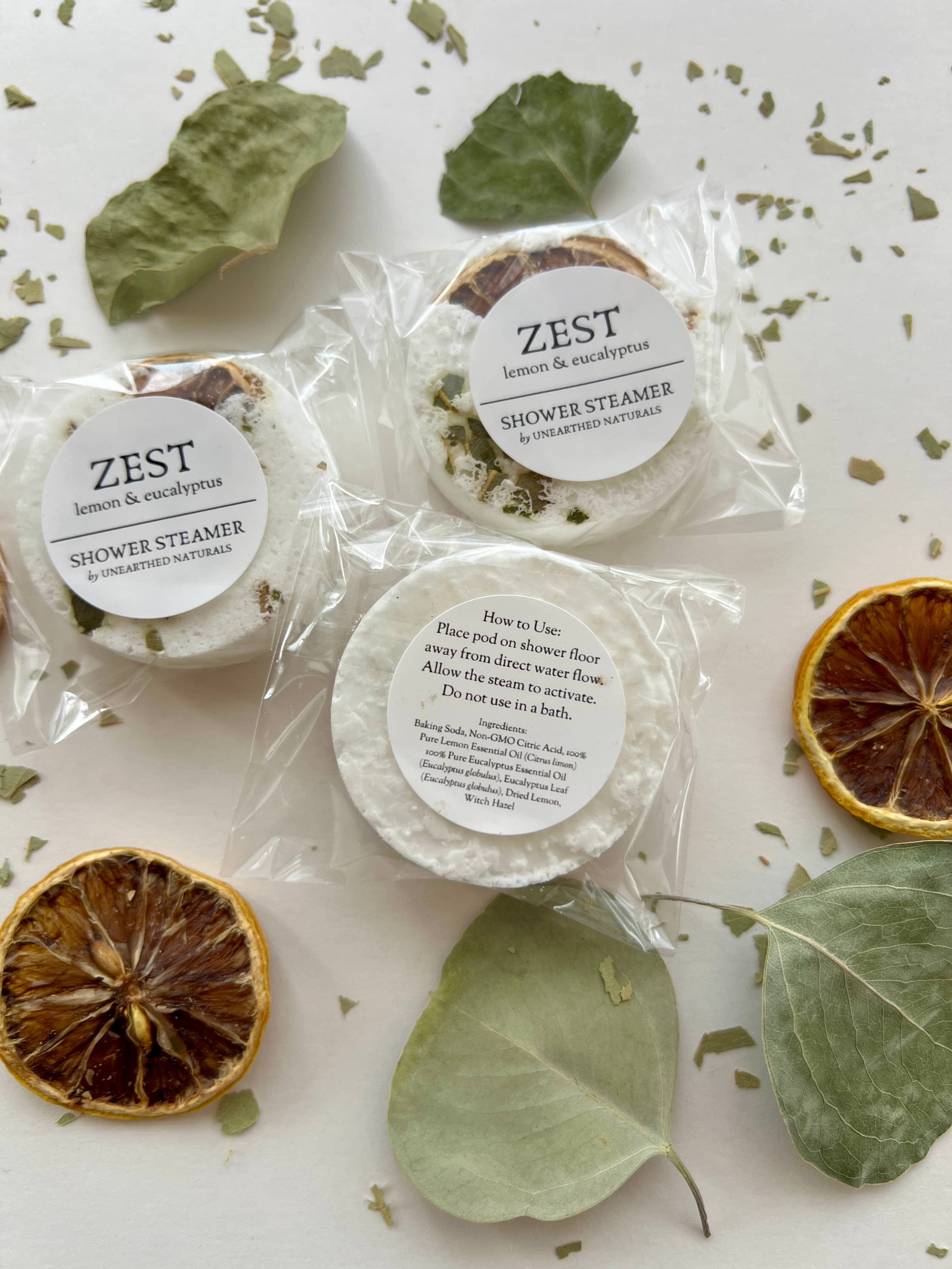 Zest - Lemon & Eucalyptus Shower Steamers | Aromatherapy