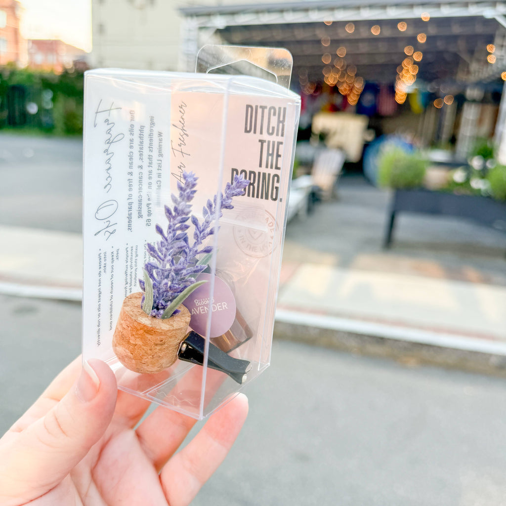 Lavender Flower Vent Clip Car Air Freshener (Reusable): Lavender