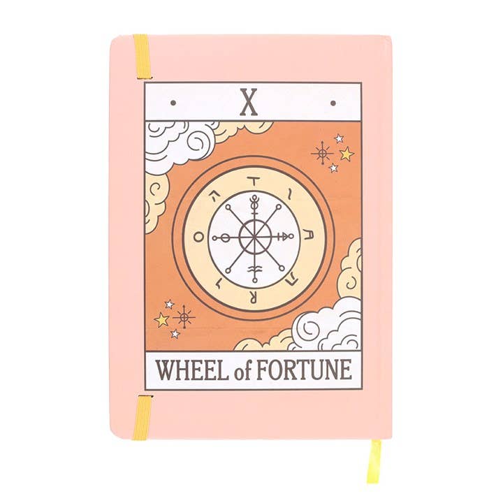 The Wheel of Fortune Vintage Tarot Card A5 Notebook