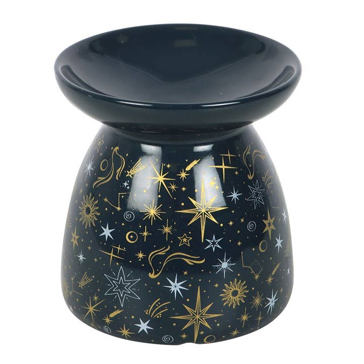 Blue Starry Night Celestial Oil Burner and Wax Warmer