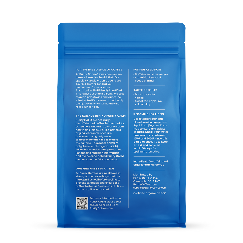 CALM: Decaf *Ground* Coffee - 12oz Bag