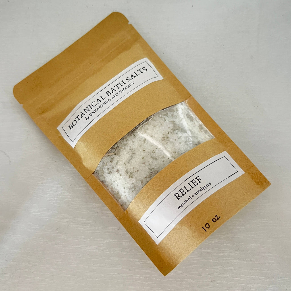 Relief - Menthol Eucalyptus Bath Salts | Cold and Flu |10 oz