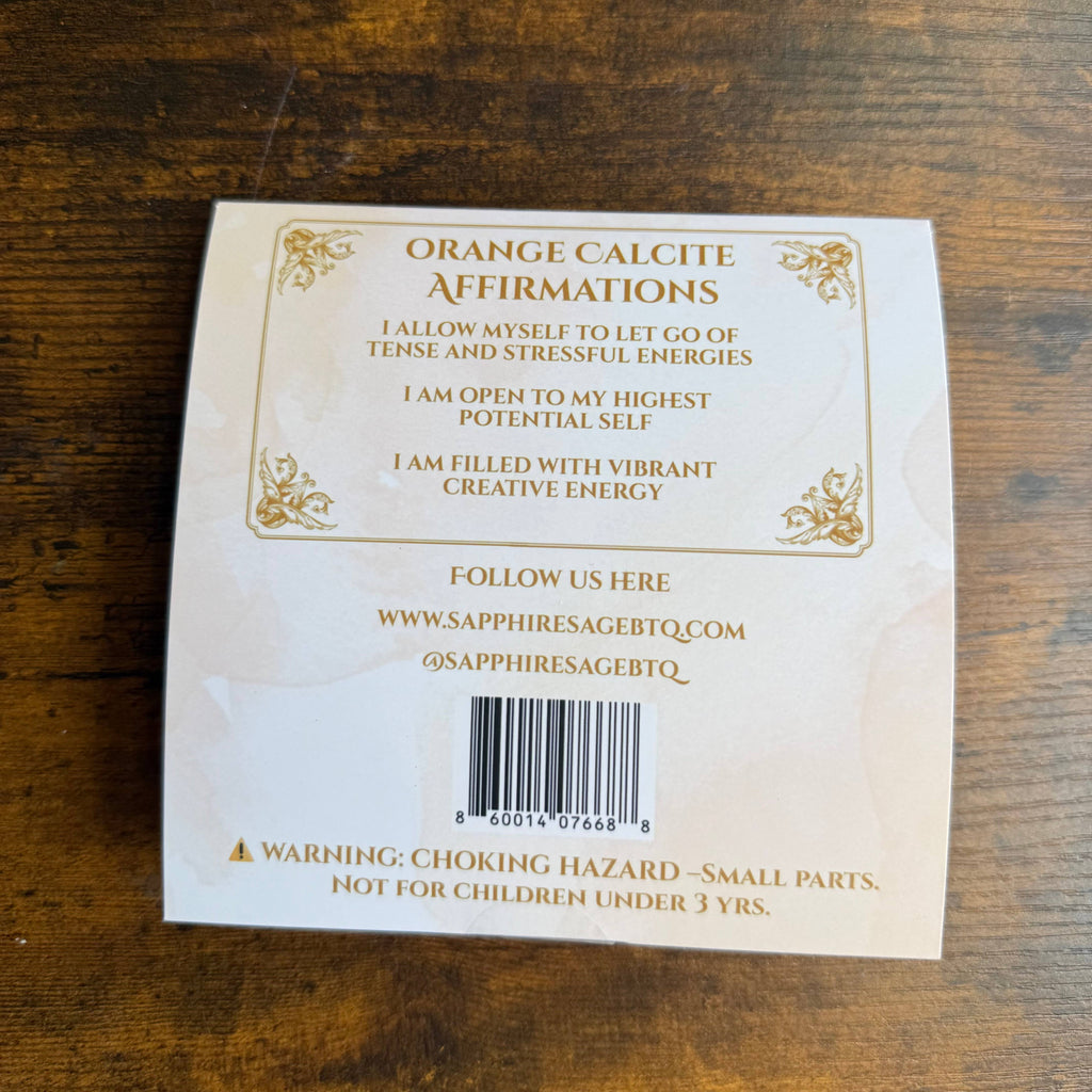 Crystal Bookmark – Orange Calcite