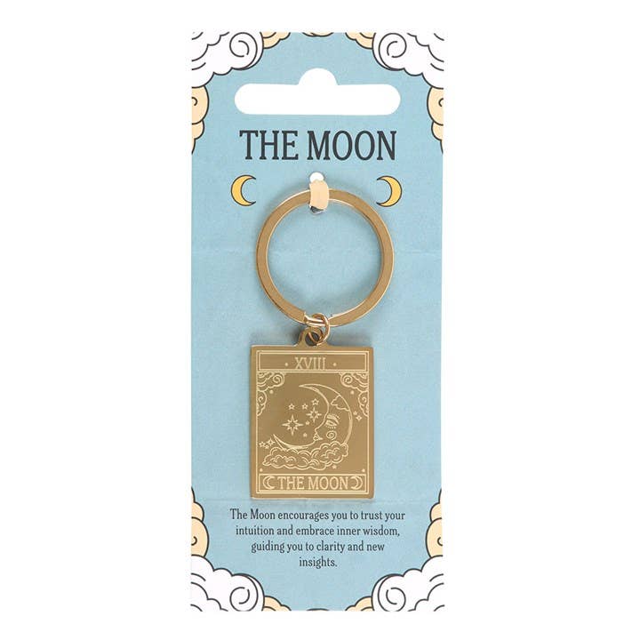 The Moon Vintage Tarot Card Keyring