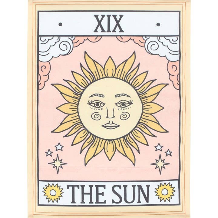 The Sun Vintage Tarot Card Wall Hanging