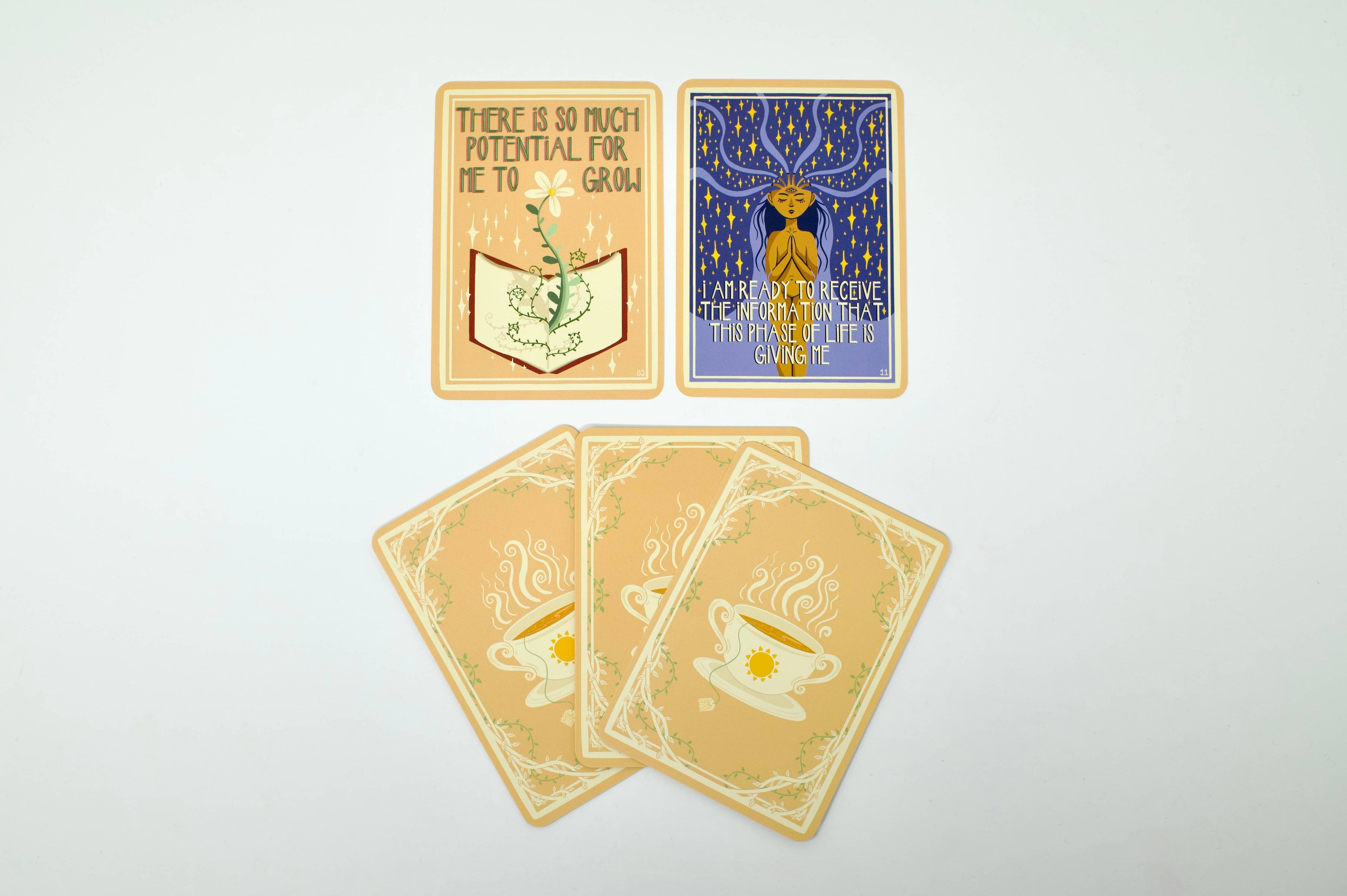 Sun-Steeped: Affirmation Deck: 54 Cards & Guidebook