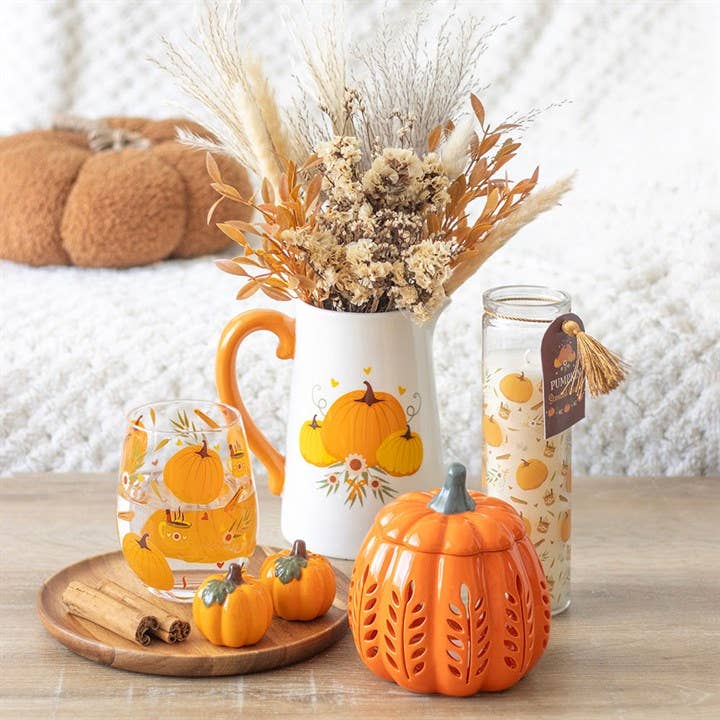 Autumn Pumpkin Print Tube Candle