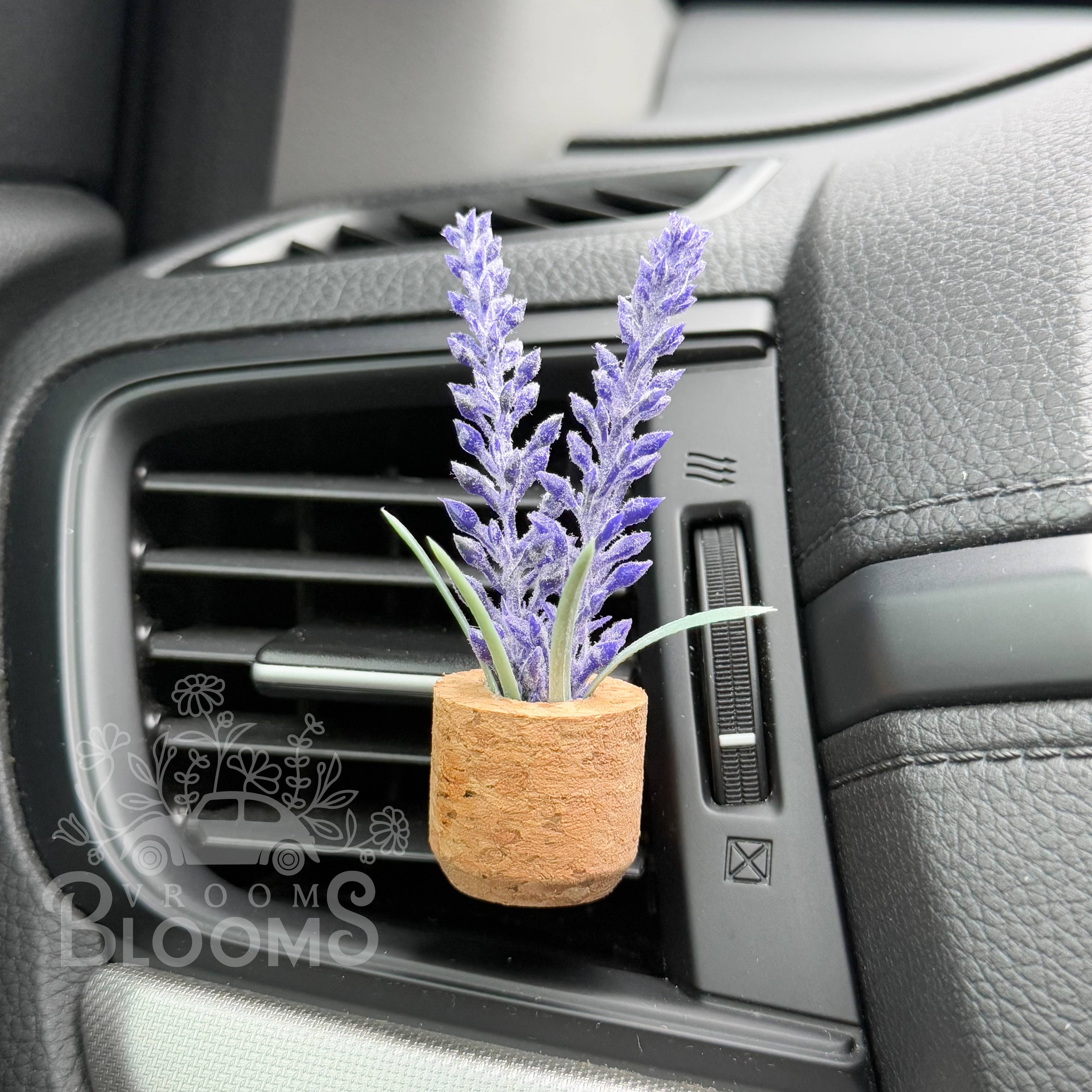 Lavender Flower Vent Clip Car Air Freshener (Reusable): Lavender
