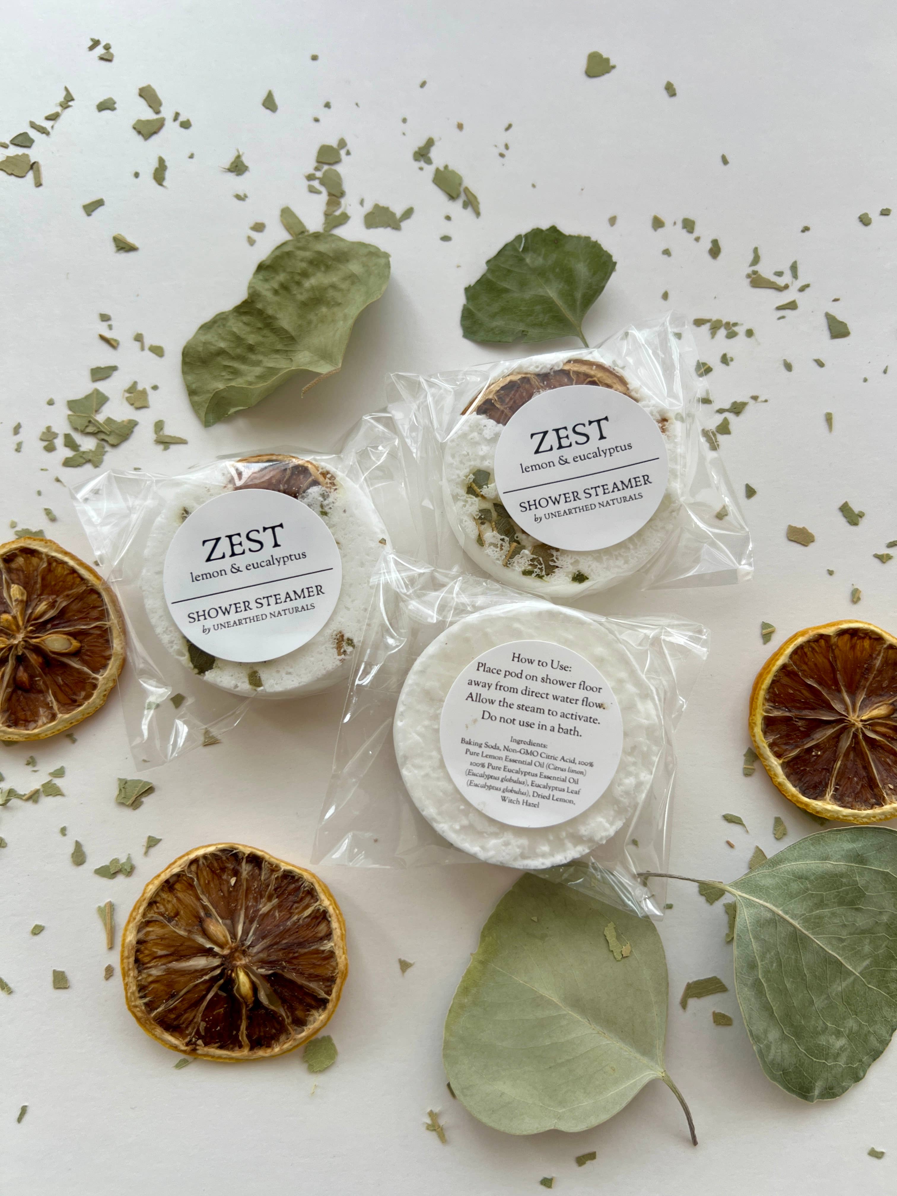 Zest - Lemon & Eucalyptus Shower Steamers | Aromatherapy